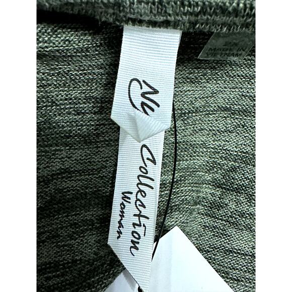 NY Collection Top Twist Front Keyhole Neckline Heathered Olive Green W US 2X NWT - Picture 9 of 12